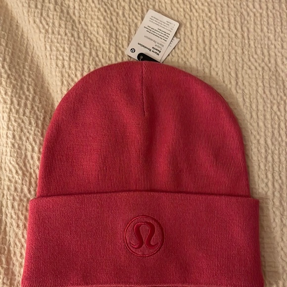 lululemon athletica Accessories - Lululemon sonic pink beanie nwt